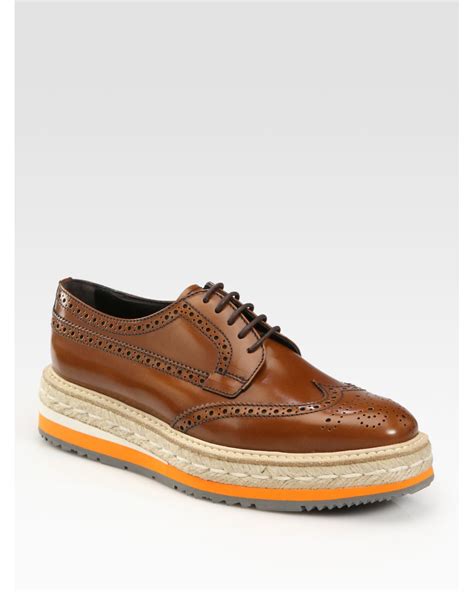 prada platform espadrille oxfords|prada platform leather loafers.